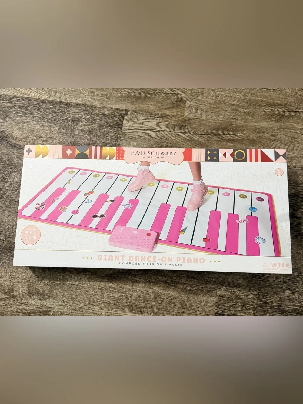 New in Box FAO Schwarz Pink Kids Dance-On Piano. Compose Your Own Music. 1.5+